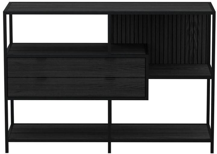 Produktbild AC Design Regal Seaford Schwarz, 114 x 35 x 78 (114 x 35 x 78 cm)