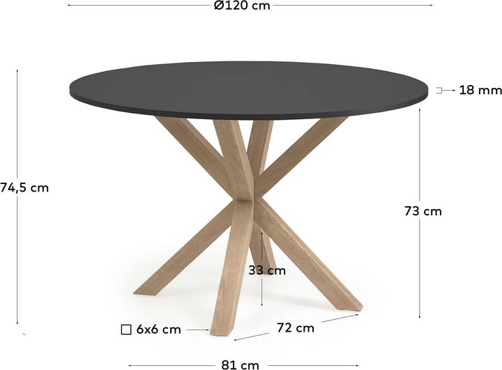 Actual product image Kave Home Argo (120 x 120 cm)