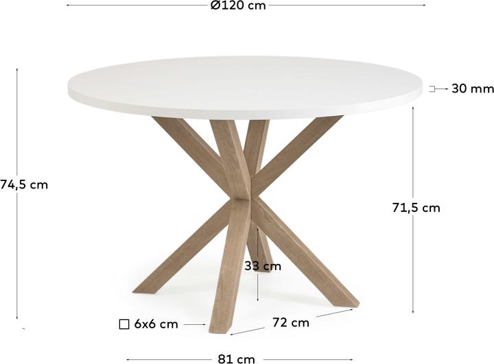 Actual product image Kave Home Argo (120 x 120 cm)
