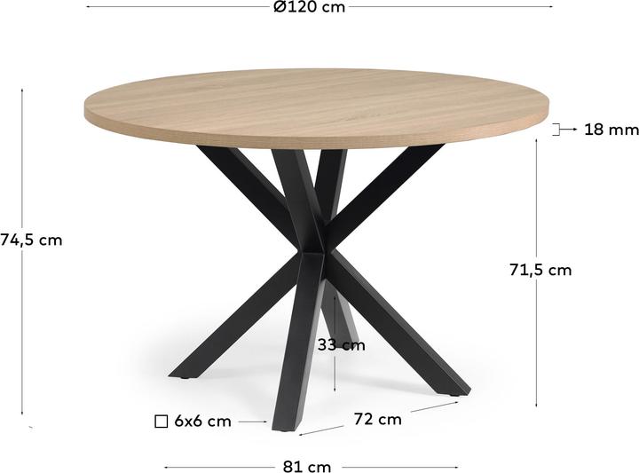 Produktbild Kave Home Argo (120 x 120 cm)