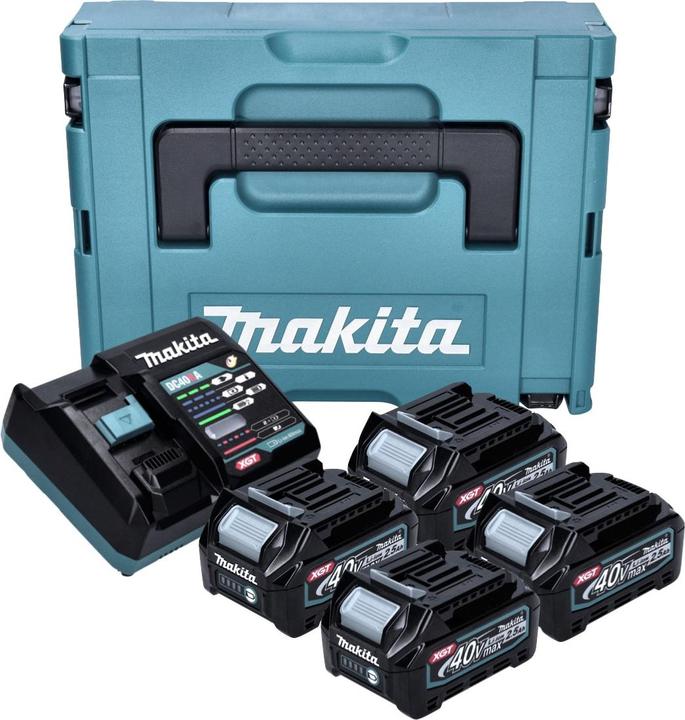 Produktbild Makita Power Source Kit 4x BL 4025 Akku 40 V max. 2,5 Ah XGTÂ + DC 40 RA LadegerÃ¤t + Makpac (40 V)