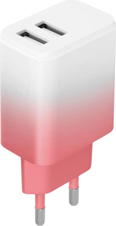 Productafbeelding Setty charger 2x USB 18W LSIG-AA-20 white-pink gradient (18 W)