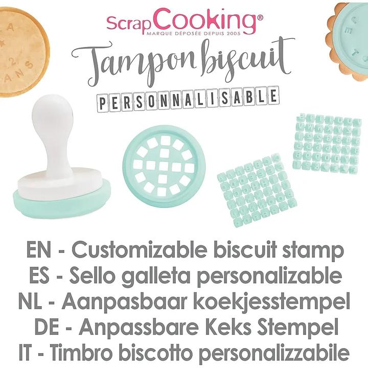 Actual product image ScrapCooking Stempel mit anpassbarer Nachricht