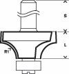 Produktbild Bosch Professional Zubehör Abrundfräser, 6 mm, R1 12,7 mm, D 38,1 mm, L 18,6 mm, G 60 mm
