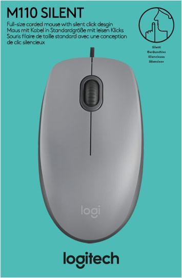 Image du produit Logitech M110 Silent (Filaire)