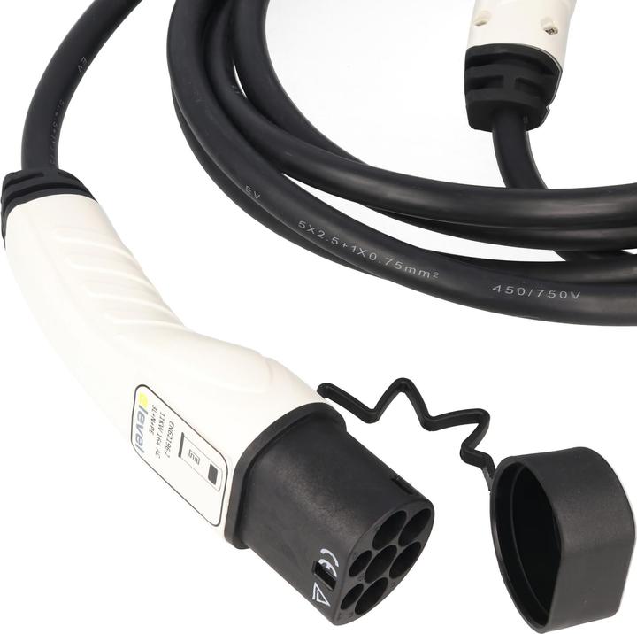 Produktbild AccuCell Ladekabel für Elektroautos Anschlussart Typ 2 auf Typ 2 EU Norm 62196 EV charging cable 2KG (Typ 2, 11 kW, 5 m)