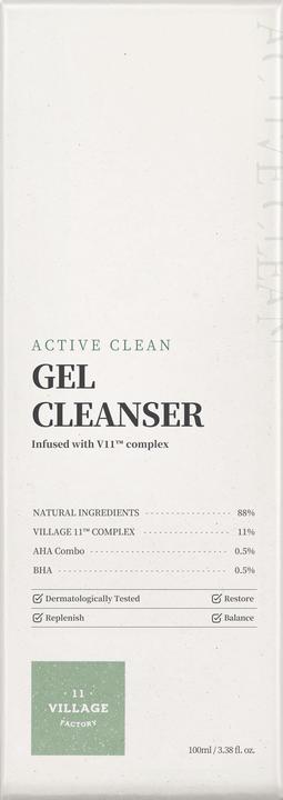 Actual product image Village 11 Factory Active clean gel cleanser (Cleansing gel, 100 ml)