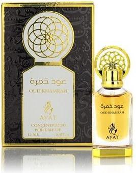 Ayat Oud Khamrah Parfümöl - Alkoholfreier Moschus Unisex Orientalisch Blumig (Extrait De Parfum, 12 ml)