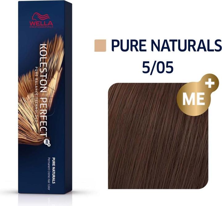 Image du produit Wella Koleston - Pure Naturals 5/05 Hellbraun Natur-Mahagoni (5, 05 Marron clair Acajou naturel)