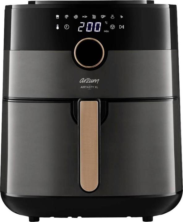Actual product image Arzum AR2074-B Hot Air Deep Fryer Timer function, overheating protection Copper, Black