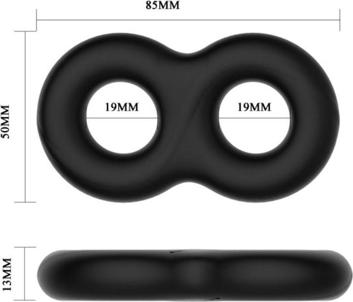 Image du produit Crazy Bull Double Anneau En Silicone Super Doux 2 (1.90 cm)