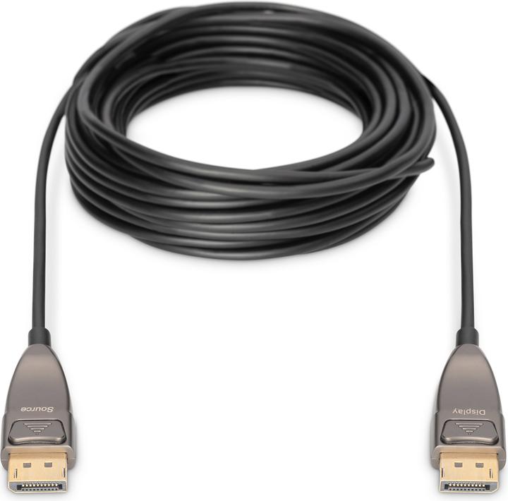 Productafbeelding Digitus DisplayPort™ AOC hybride glasvezelkabel, UHD 8K, 30 m (30 m, DisplayPort, 1.4)