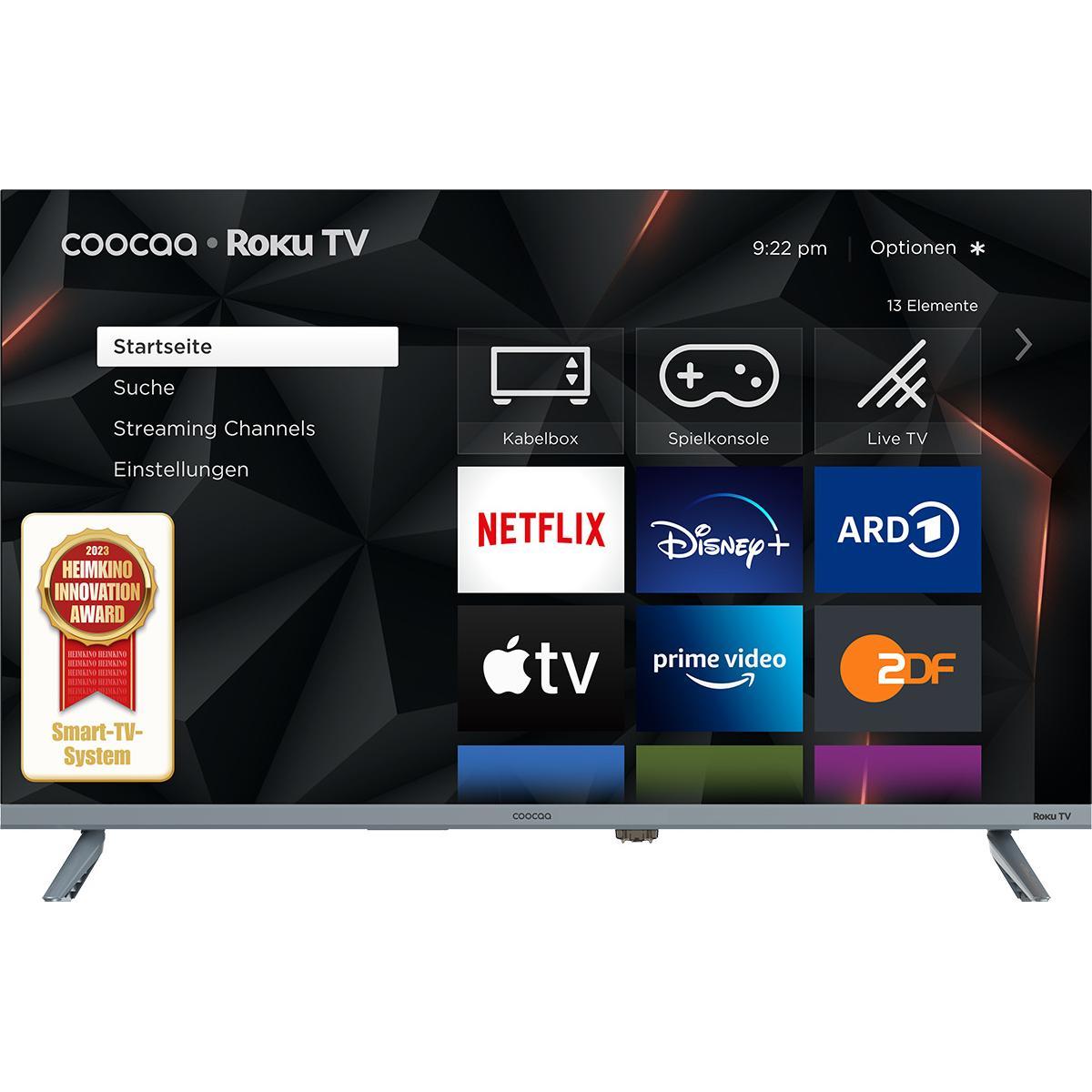 Coocaa 61239 Metz Consumer Electronics GmbH 40R3G LED-TV (40", LED), TV, Schwarz