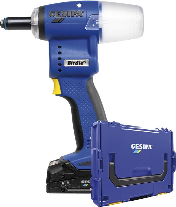 Gesipa Birdie L-BOXX CAS, 1 batteria 18V 2Ah