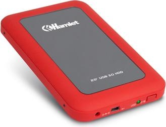 Immagine prodotto Hamlet USB 3.0 Mirror Disk box esterno per hard disk SATA 2,5" rosso (2.5")