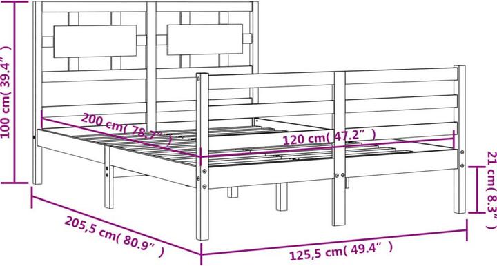 Produktbild vidaXL Baird (120 x 200 cm)