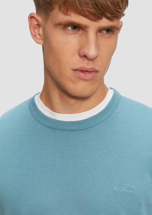 Produktbild S.Oliver Strickpullover Strickpullover mit Logo-Stickerei (XXL)