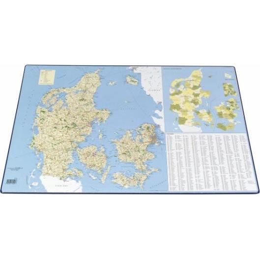 Bantex Skriveunderlag Danmarkskort m. postnumre 40x65cm 4155 (40 x 65 cm) (415501)