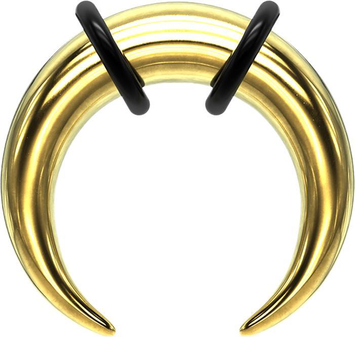 Actual product image Star Piercing Gold-plated expanding sickle (Surgical steel 316L, without brass)