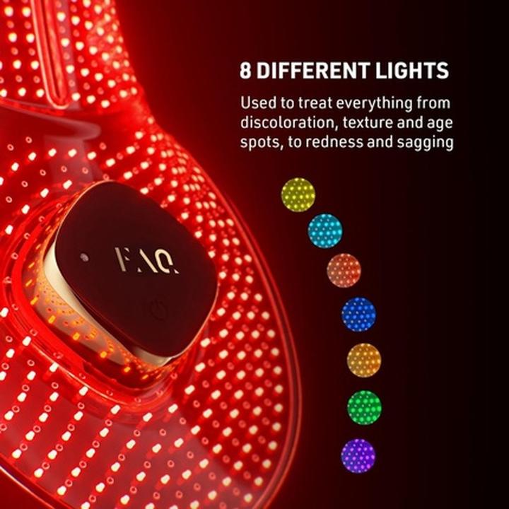 Image du produit FAQ 211 Wearable Silicone Anti-aging NIR + 7 LED Light Therapy Neck & Décolleté Mask Luxury Skincare
