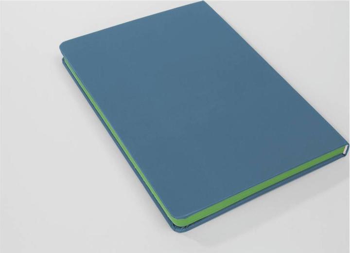 Image du produit Sigel Notizbuch A5 Linescape blau/kiwi (A5, Quadrillé, Couverture rigide)