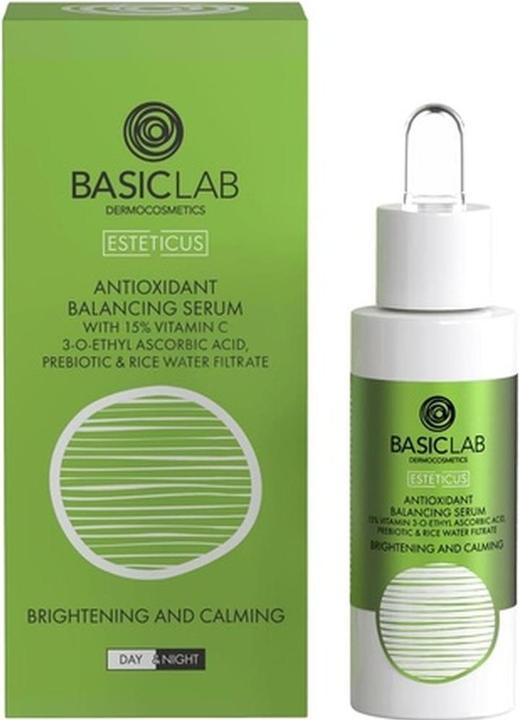 BasicLab Esteticus Serum Propagation and Silencing antioxidant equalizing serum with Vit.C 15%. (30 ml, 24h Creme)