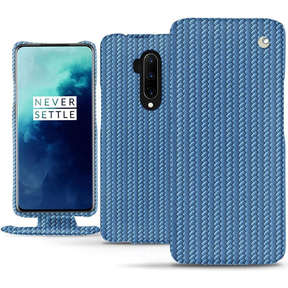 Thumbnail - Noreve Lederschutzhülle vertikal (OnePlus 7T Pro), Smartphone Hülle, Blau