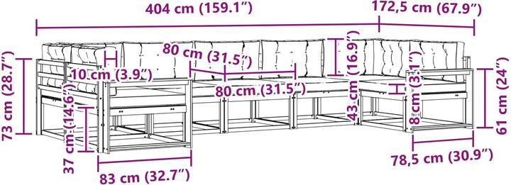 Produktbild vidaXL Outdoor-Sofagarnitur