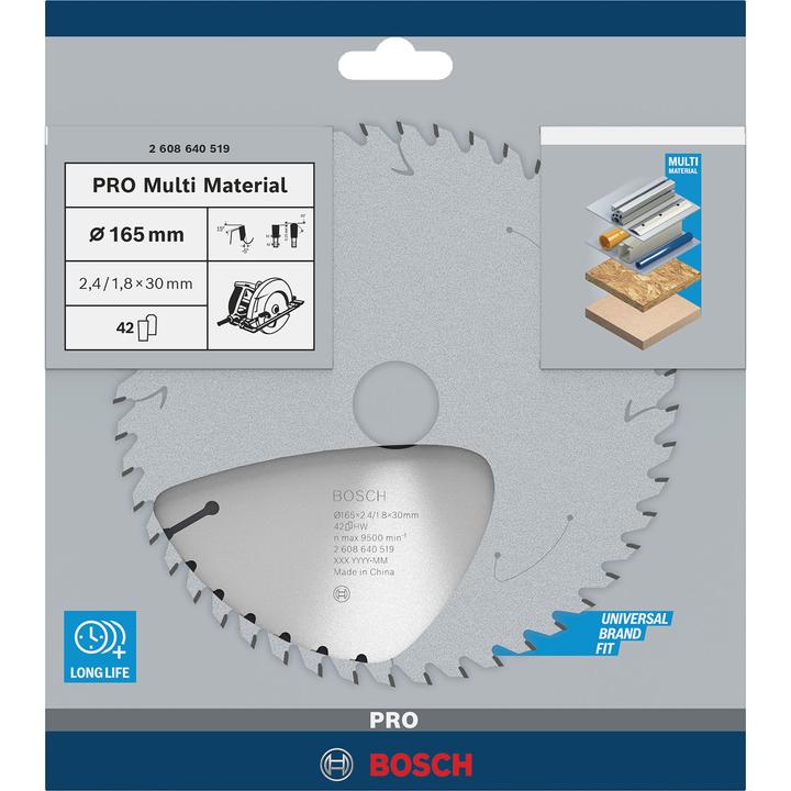 Produktbild Bosch Professional Zubehör PRO Multi Material Kreissägeblatt, 165 x 2,4 x 30 mm