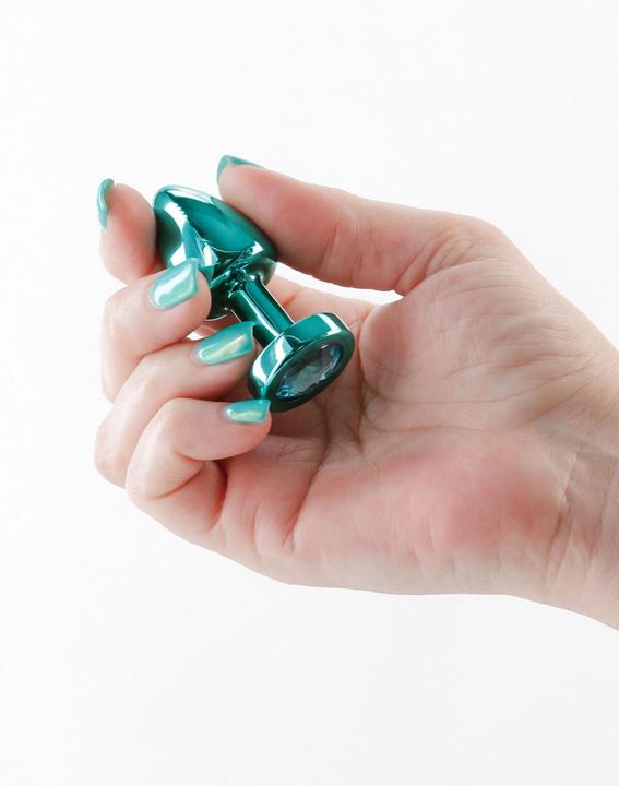 Produktbild NS Novelties Small Anal Plug Rear Assets Aluminum Butt Plug for Beginners Metal Anal Toy with Gem Petite Size Tea