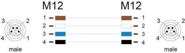 Nährwerte und Zutaten Delock M12 Kabel L-kodiert 4 Pin Stecker zu Stecker PUR schl