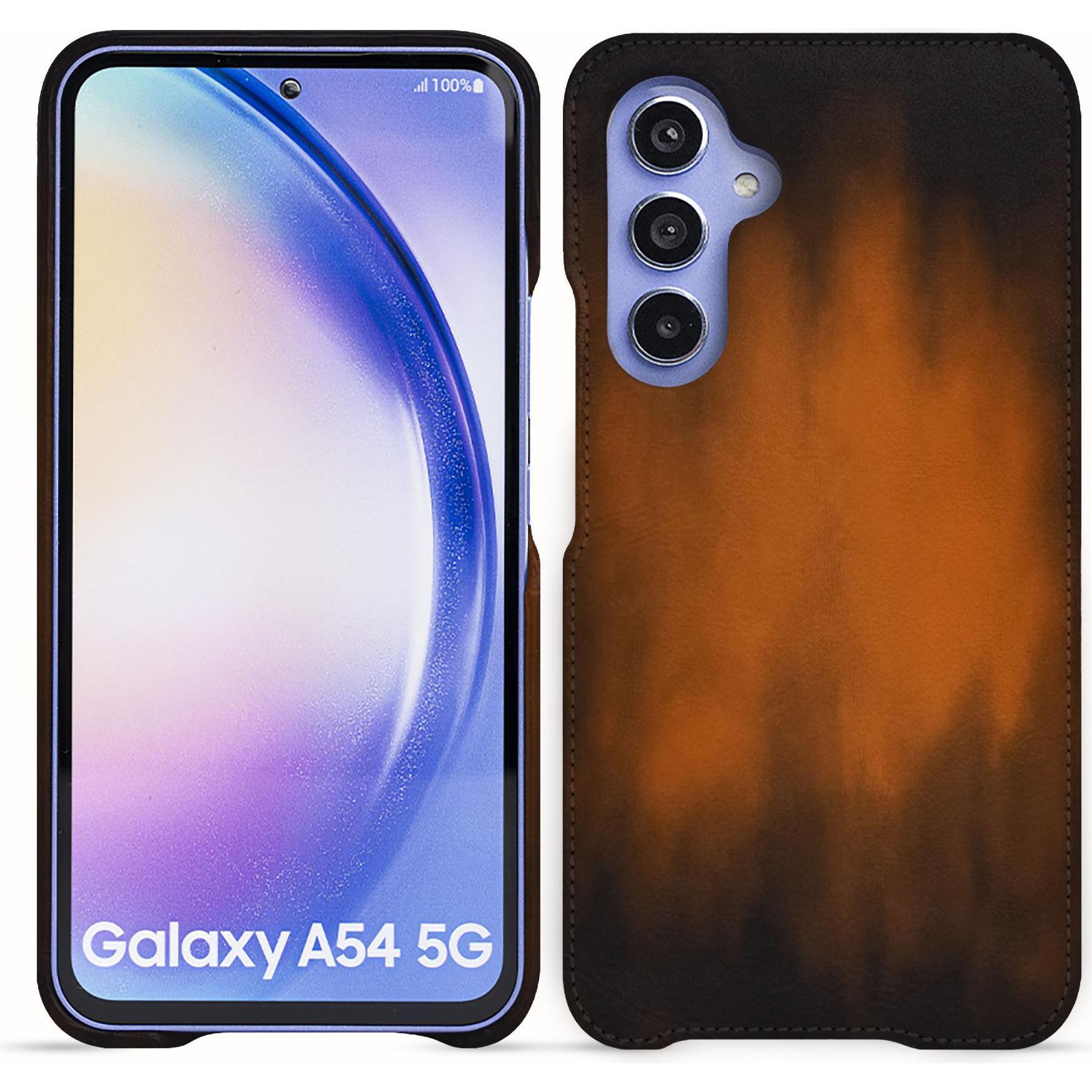 Thumbnail - Noreve Lederschutzhülle (Samsung Galaxy A54 5G), Smartphone Hülle, Braun