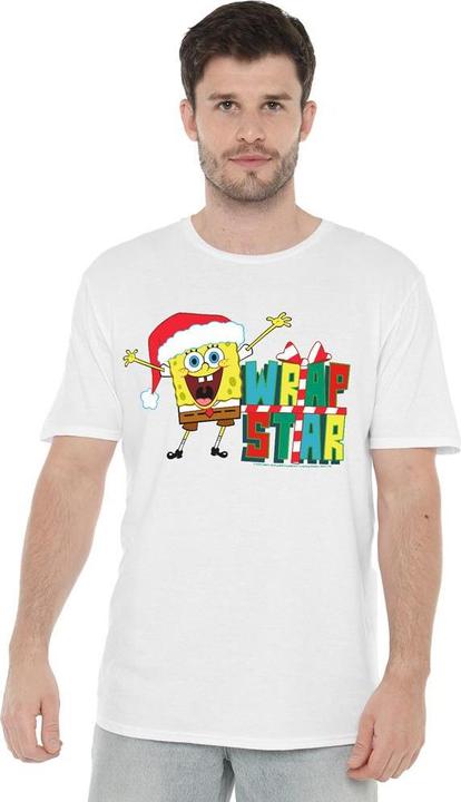 Produktbild Spongebob Squarepants Wrap Star At Christmas TShirt (4XL)