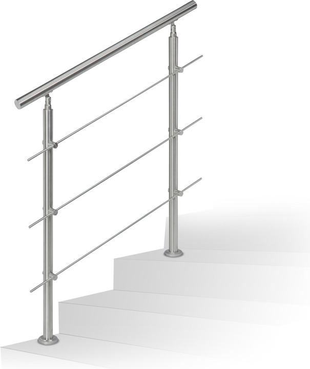 Actual product image Relaxdays Stair railing 1,5m (Stainless steel)