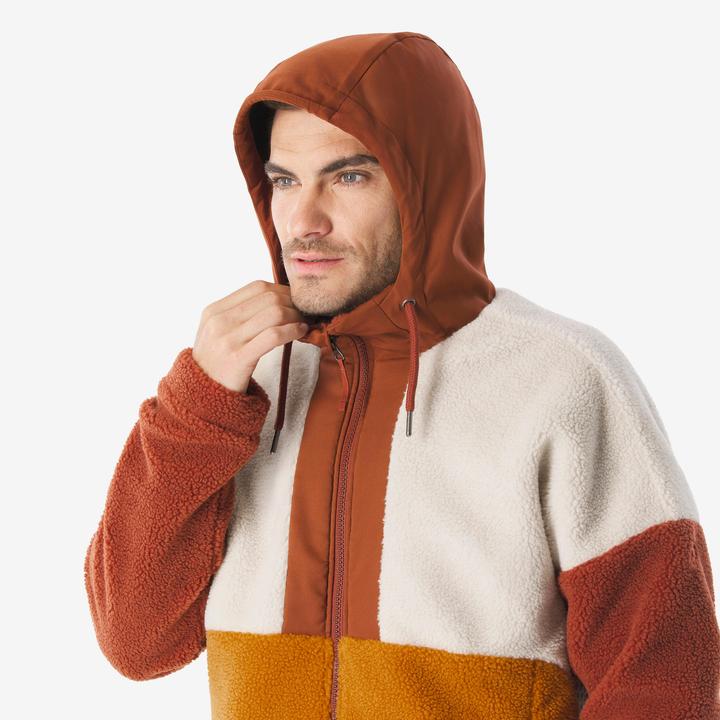Image du produit Quechua Veste polaire sherpa de randonnée chaude homme, SH900 marron (XXL)
