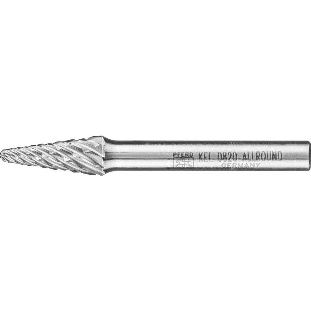 Pferd, Fräser, Frässtift Hartmetallfrässtift rundkegelförmig 8x20 mm Schaft ø 6 Zahnung ALLROUND für den vielsei