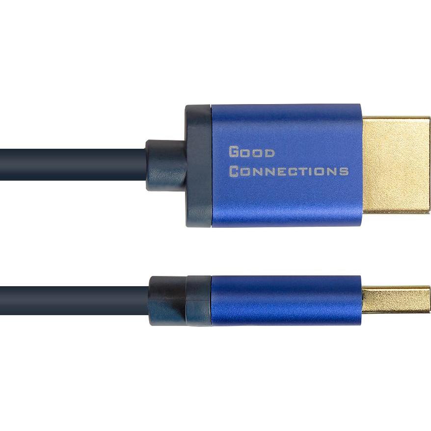 Thumbnail - Good Connections GC 4521-SF005B HDMI A Stk.> Stk. flex 8Ka60 Hz 0.5m blau (0.50 m, HDMI), Video Kabel