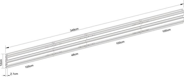 Actual product image Multibrackets Aluminum Profile, Modular Pro System, Black (Cable Strips / Sleeves)
