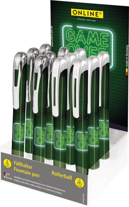 Image du produit Online PET-Display Game Over 08376/12 Stylo plume, roller (12 x)