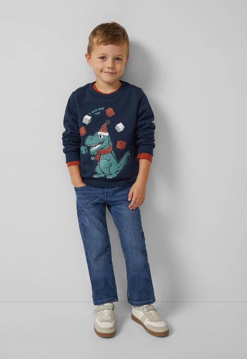 Produktbild s.Oliver Sweatshirt Kuscheliges Sweatshirt mit X-Mas-Frontprint (98)