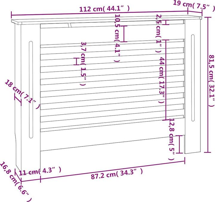Image du produit vidaXL Heizkörperverkleidung
