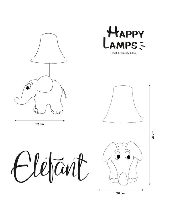 Image du produit Happy Lamps Eléphant de l'émission "Sendung mit der Maus", lampe de table LED, faite à la main (450 lm)