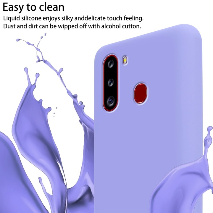 Actual product image Cadorabo TPU Cover Mobile Phone Chain Liquid (Samsung Galaxy A21)