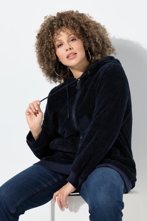 Produktbild Ulla Popken Teddy-Jacke, Kapuze, Langarm, weicher Teddyplüsch (60)