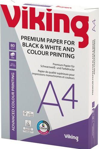 Viking Papier laser couleur Colour Print A4 Blanc (80 g/m², 500 x, A4)