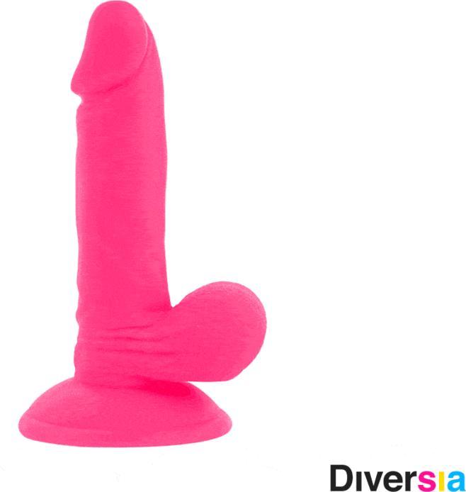 Actual product image Diversia Flexible Vibrating Dildo 17 cm - Pink
