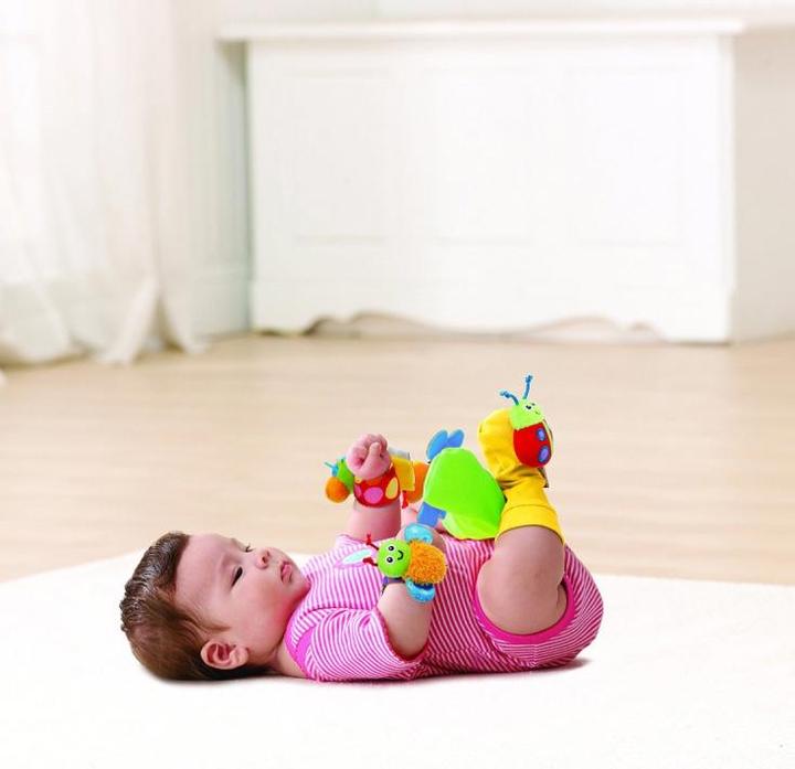 Actual product image Tomy Hand and foot rattle set