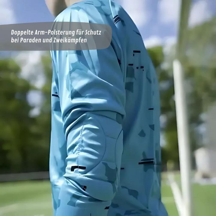 Actual product image Catch & Keep Trikot Blue Camou Protection Torwarttrikot Gr. 140 Fussball Shirt (140)