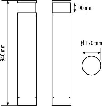 Actual product image Esylux LED bollard light 4000K anth (1050 lm, IP65)
