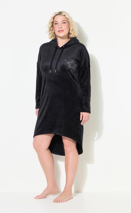Produktbild Ulla Popken Loungewear-Nickikleid, Kapuze, Langarm, recycelt (46, 48)